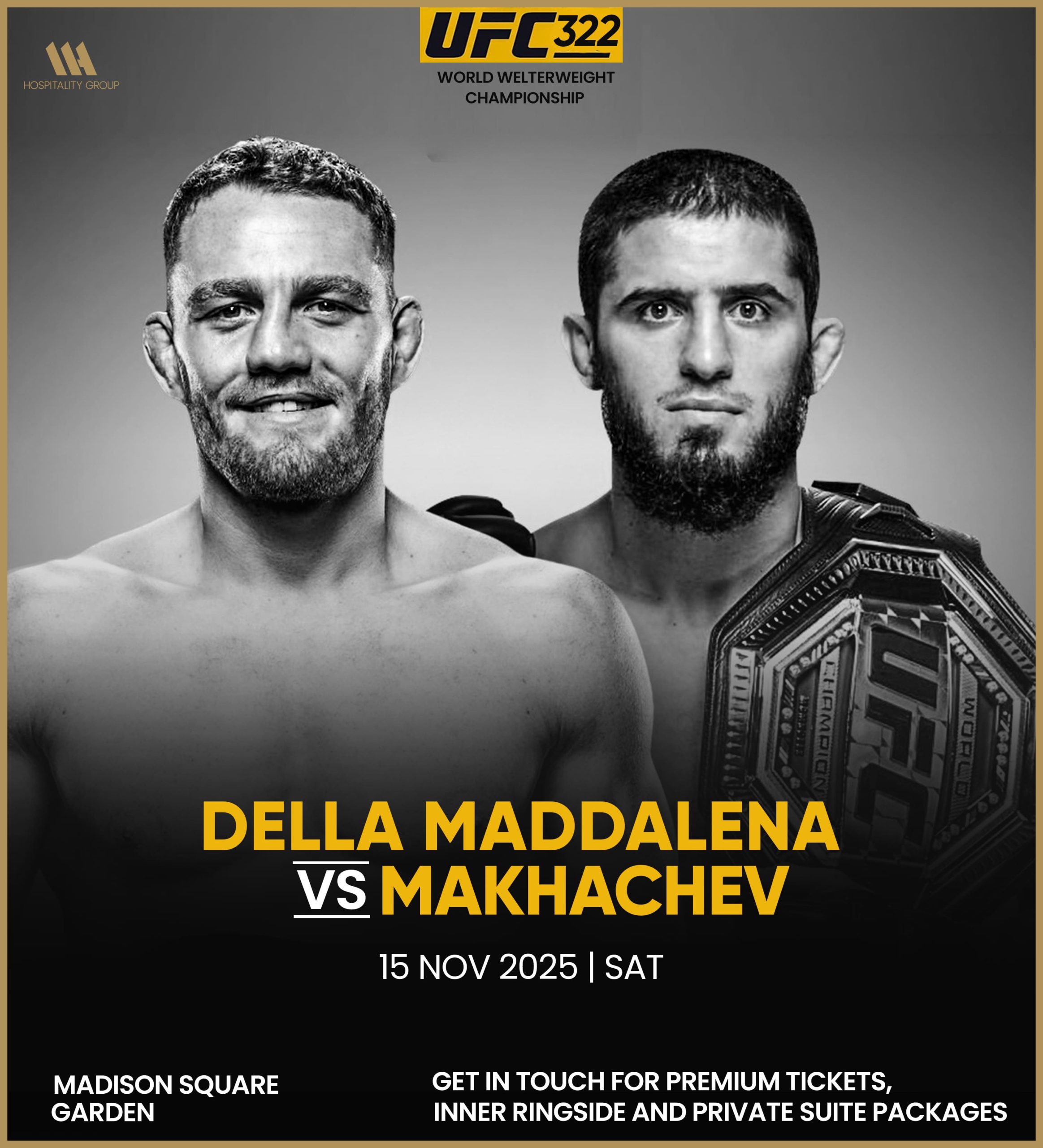 UFC 322 with VIP hospitality packages by MA Hospitality