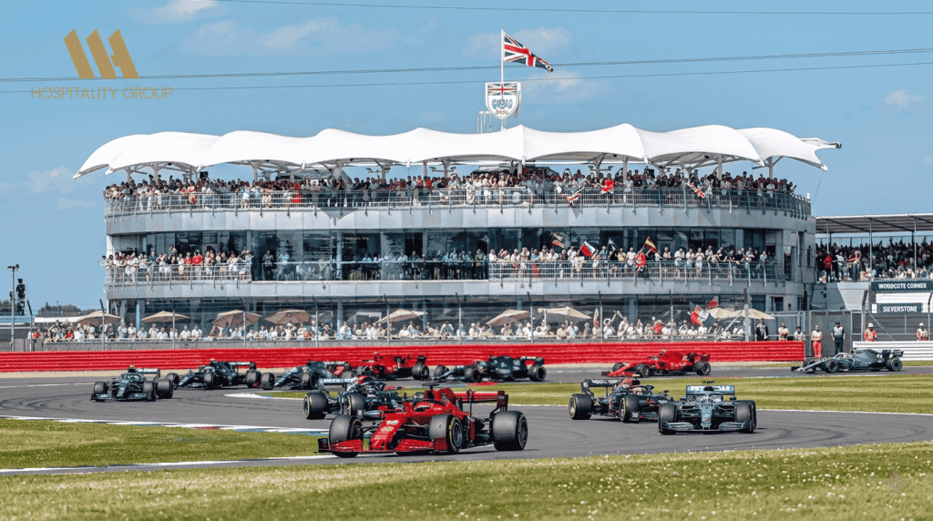 Silverstone Circuit race view British Grand Prix