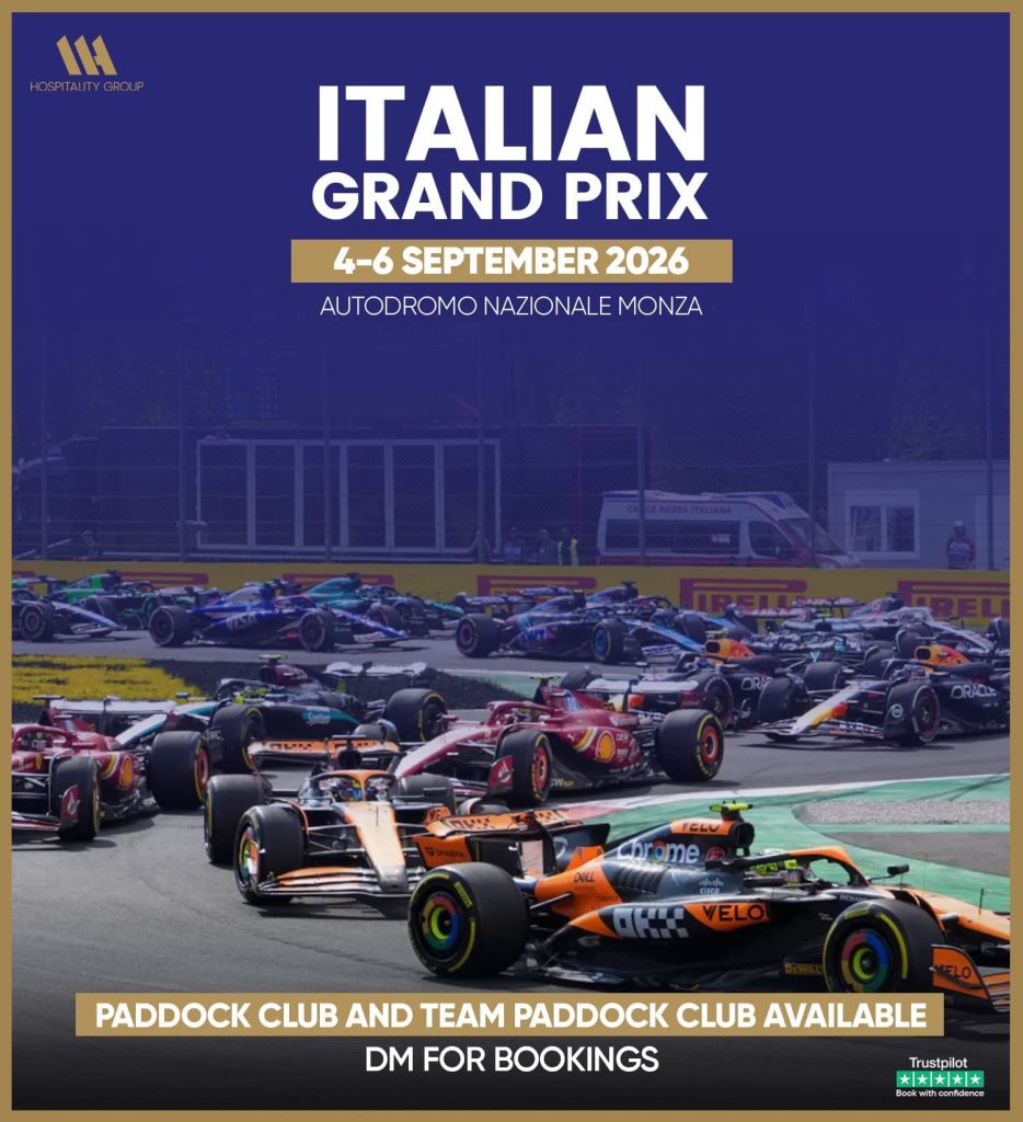 Italian Grand Prix 2026 schedule showing practice sessions qualifying and race day at Monza