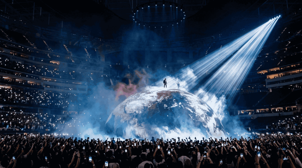 Kanye West concert stage design immersive production Europe tour