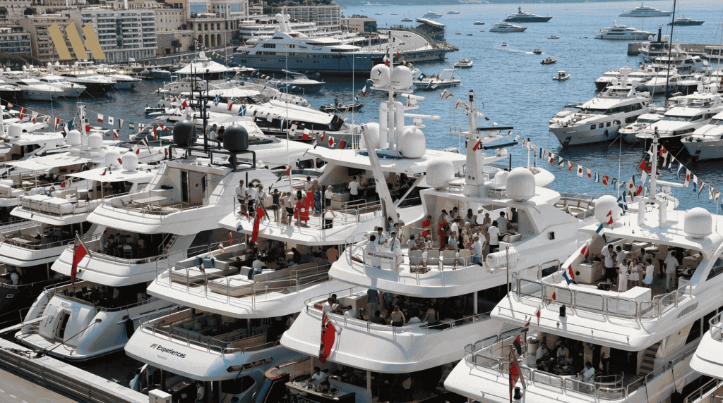 Monaco Grand Prix yacht hospitality Port Hercules trackside views
