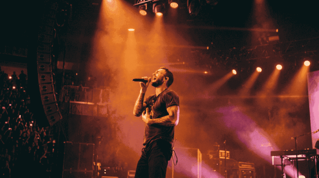 Fans enjoying a Maroon 5 live concert performance