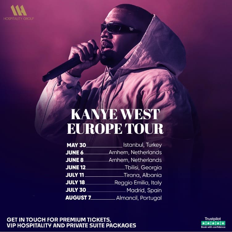 Kanye West Europe Tour 2026 schedule dates and cities