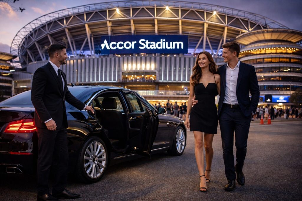 Arrive at the concert venue with a private chauffeur.