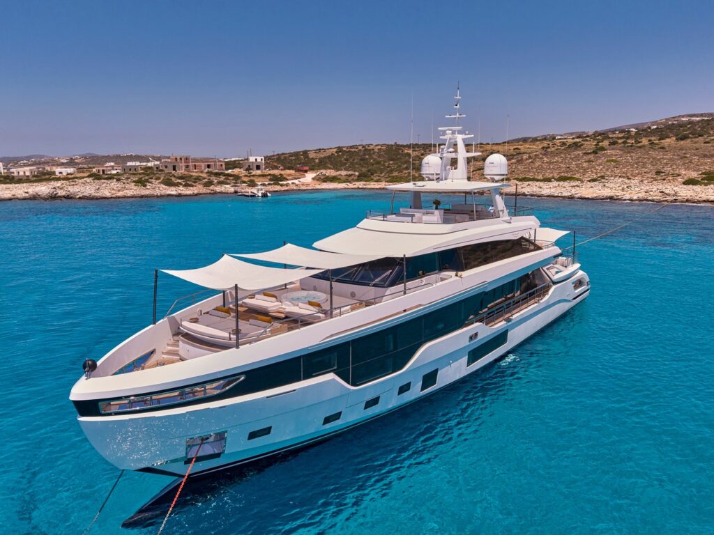 Cruise the coast of Mykonos on a private yacht