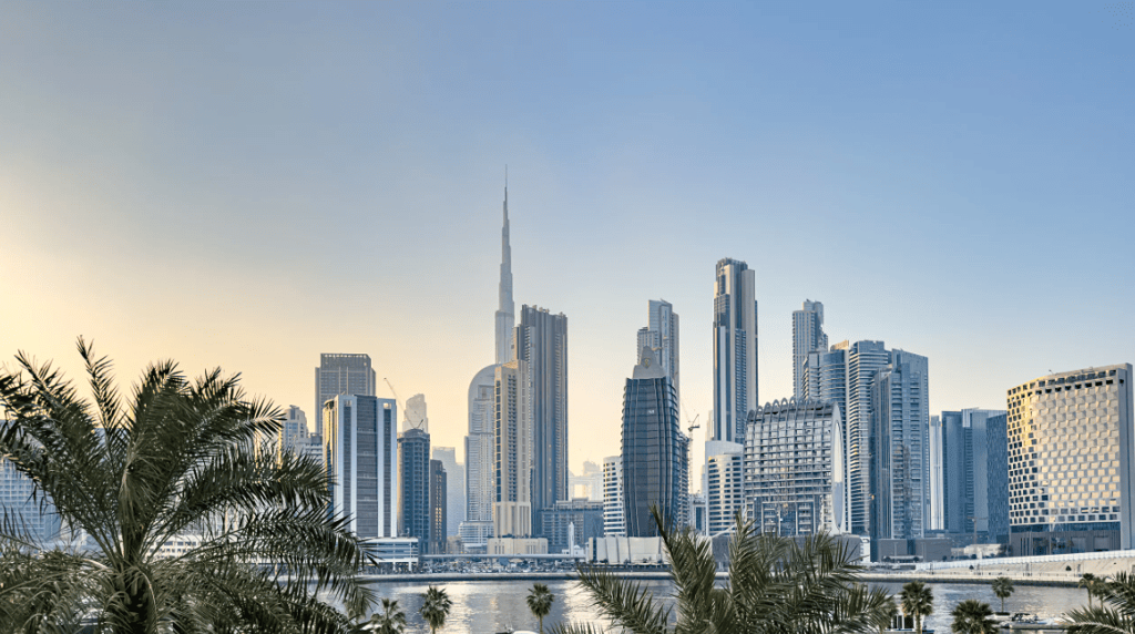 Dubai's skyline is defined by contemporary architecture and waterfront developments.