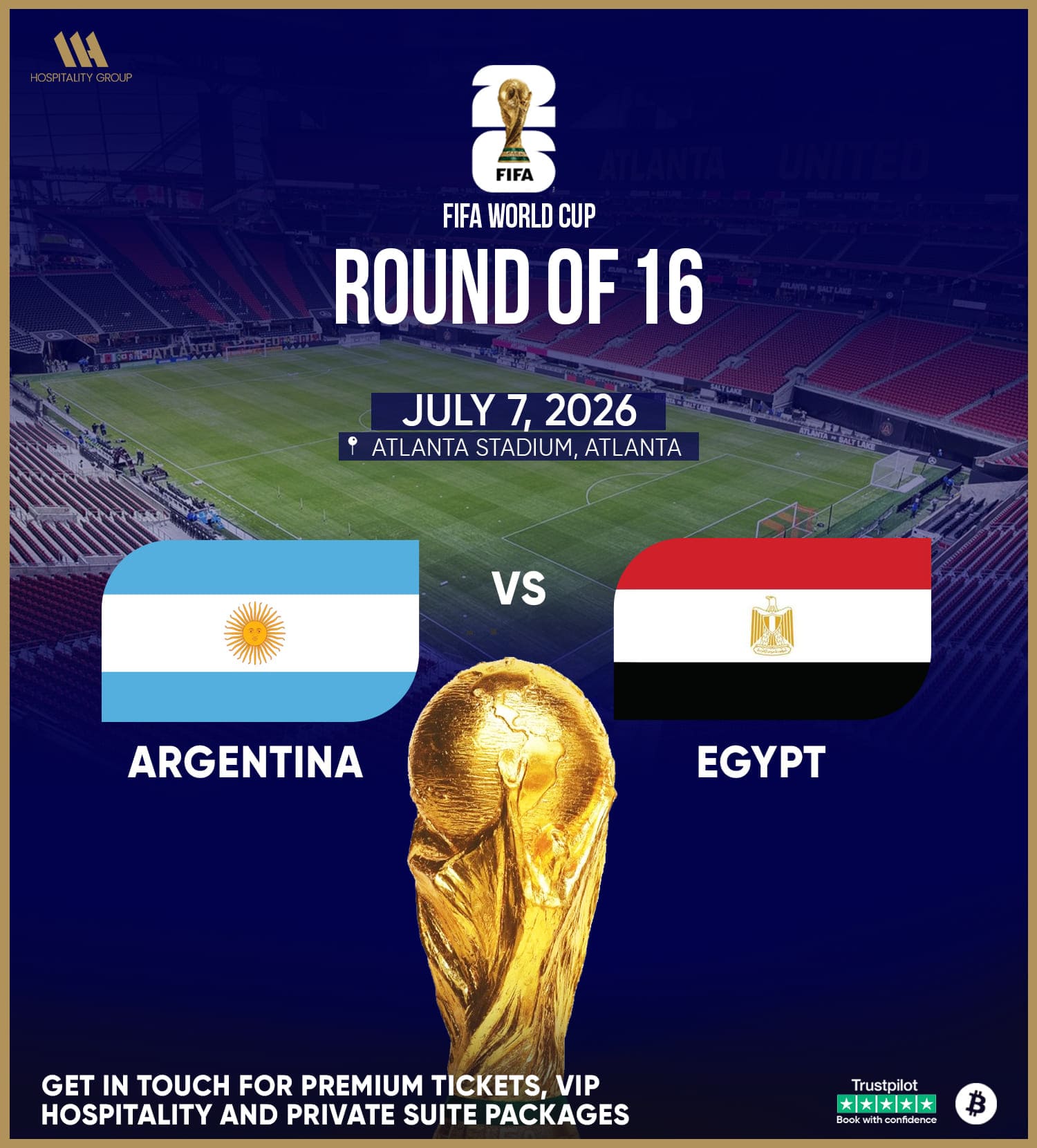 Argentina vs Egypt 2026 Tickets & Hospitality | FIFA World Cup