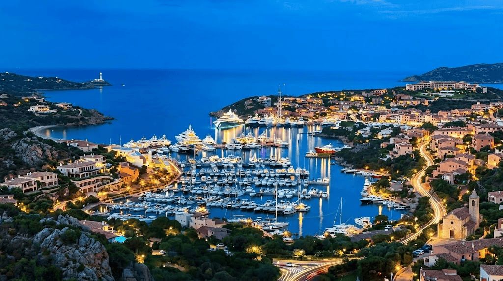 Porto Cervo is famous for turquoise water, superyachts, and elegant resorts.