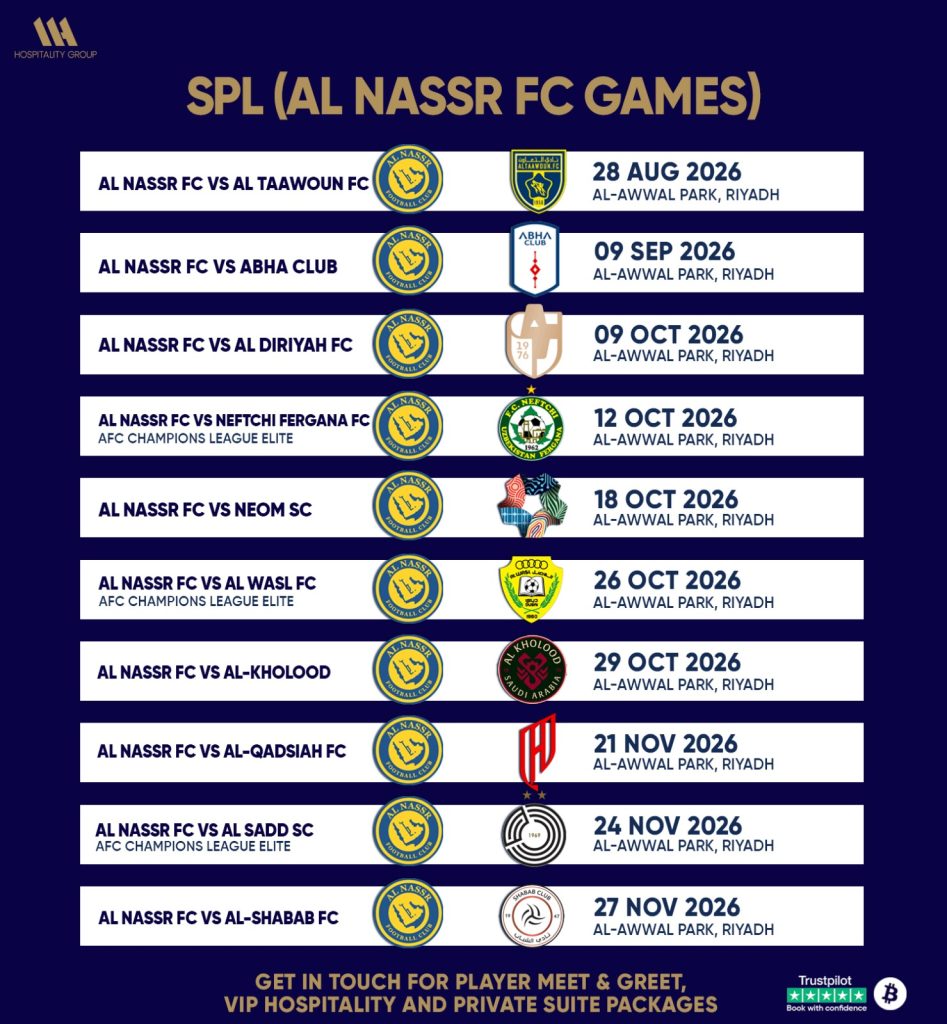 Al Nassr Games 2026/27: Exclusive Tickets & VIP Access