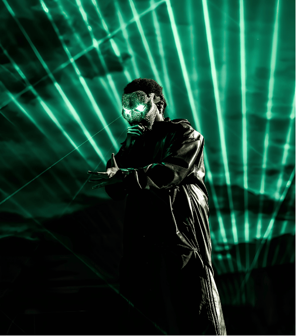 The Weeknd performing during his 2026 Japan return at Belluna Dome.
