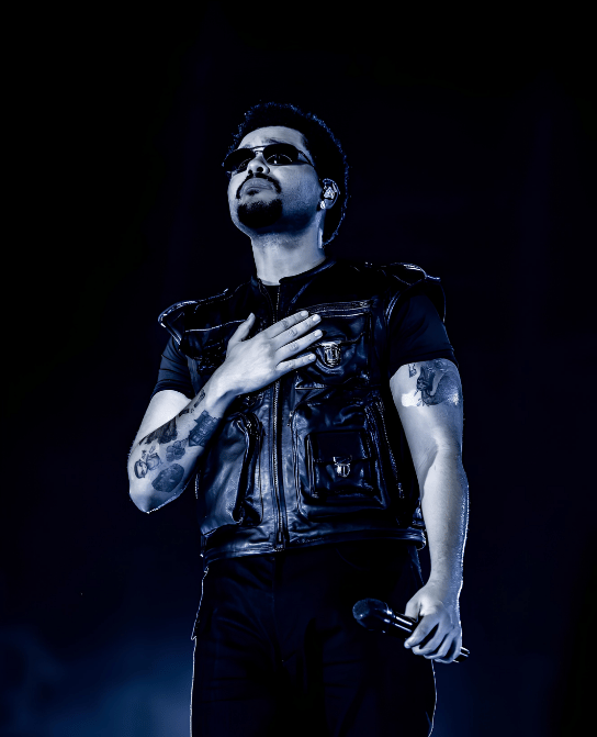 The Weeknd performing during his 2026 Japan return at Belluna Dome.